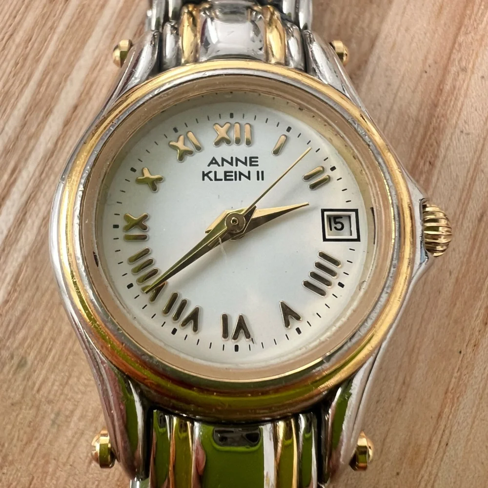 Anne Klein II ladies classic two-tone dress watch NEW BATTERY